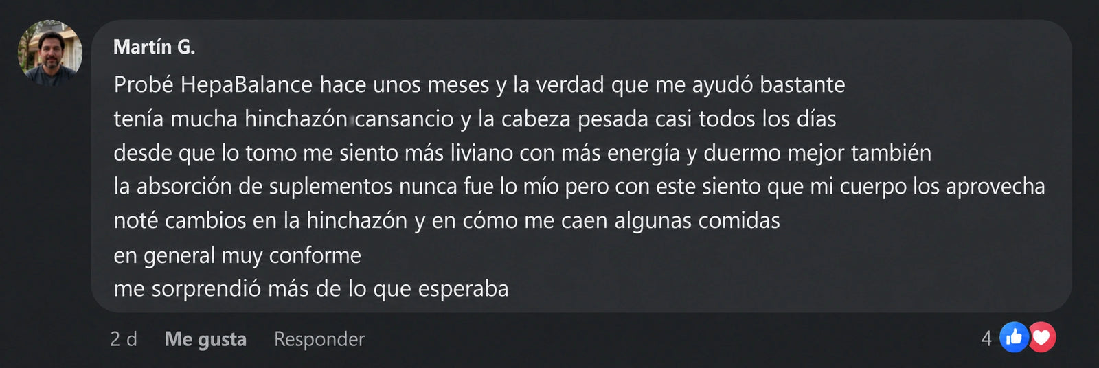 Testimonio de cliente de Hepa Balance