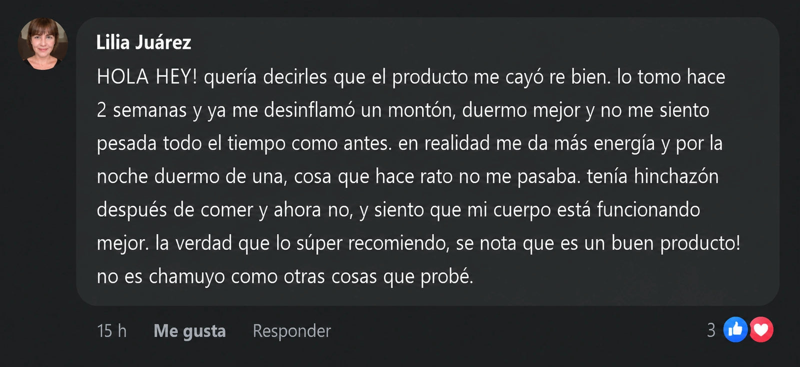Testimonio de cliente de Hepa Balance